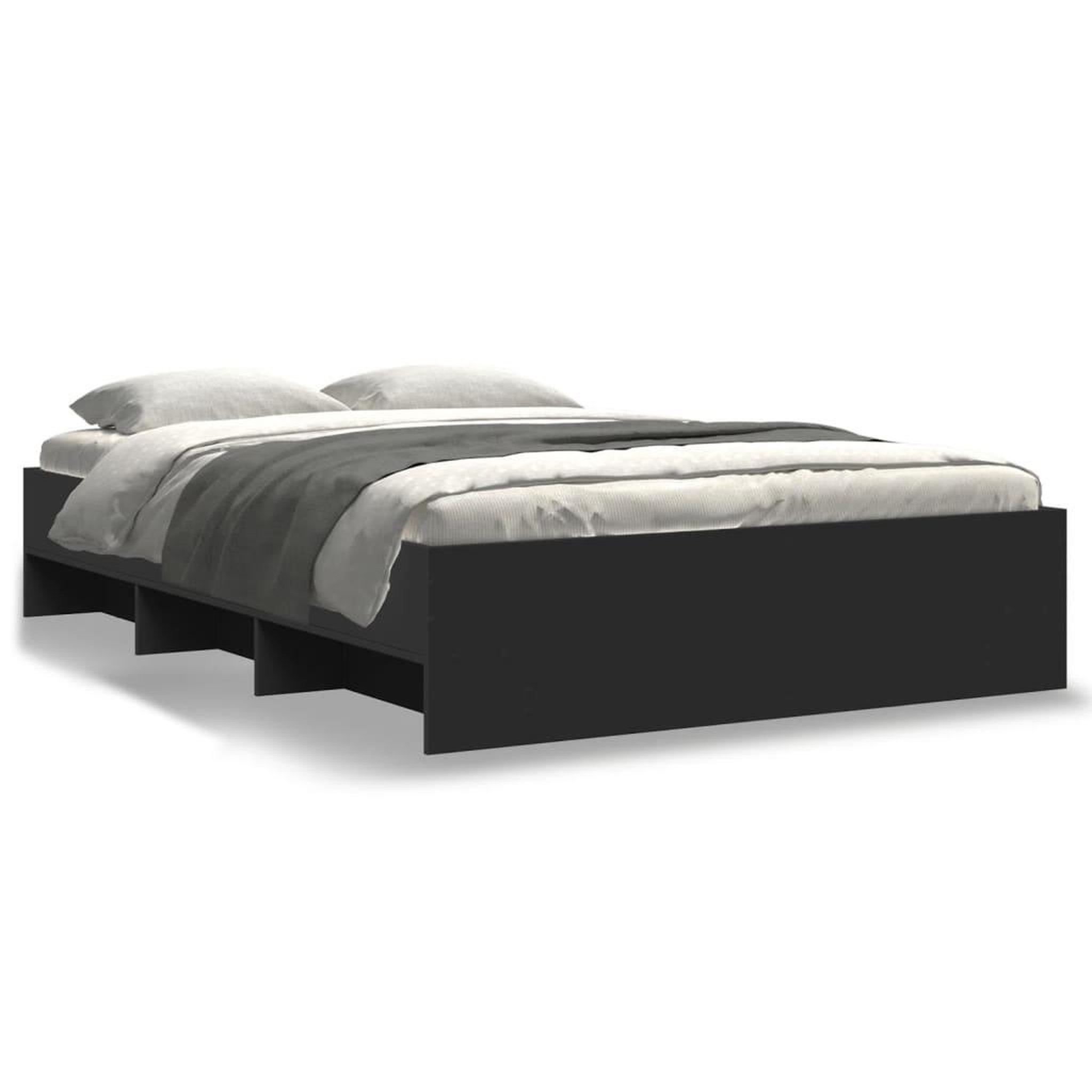Voir la diapositive 2 : VIDAXL Cadre de lit sans matelas noir 120x200 cm