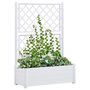 Voir la diapositive 1 : VIDAXL Jardiniere avec treillis 100x43x142 cm PP Blanc
