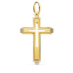 L'ATELIER D'AZUR Pendentif  - Médaille Croix Or 18 Carats 750 Jaune - Chaine Offerte