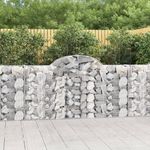 VIDAXL Paniers a gabions arques 18 pcs 200x30x100/120 cm Fer galvanise