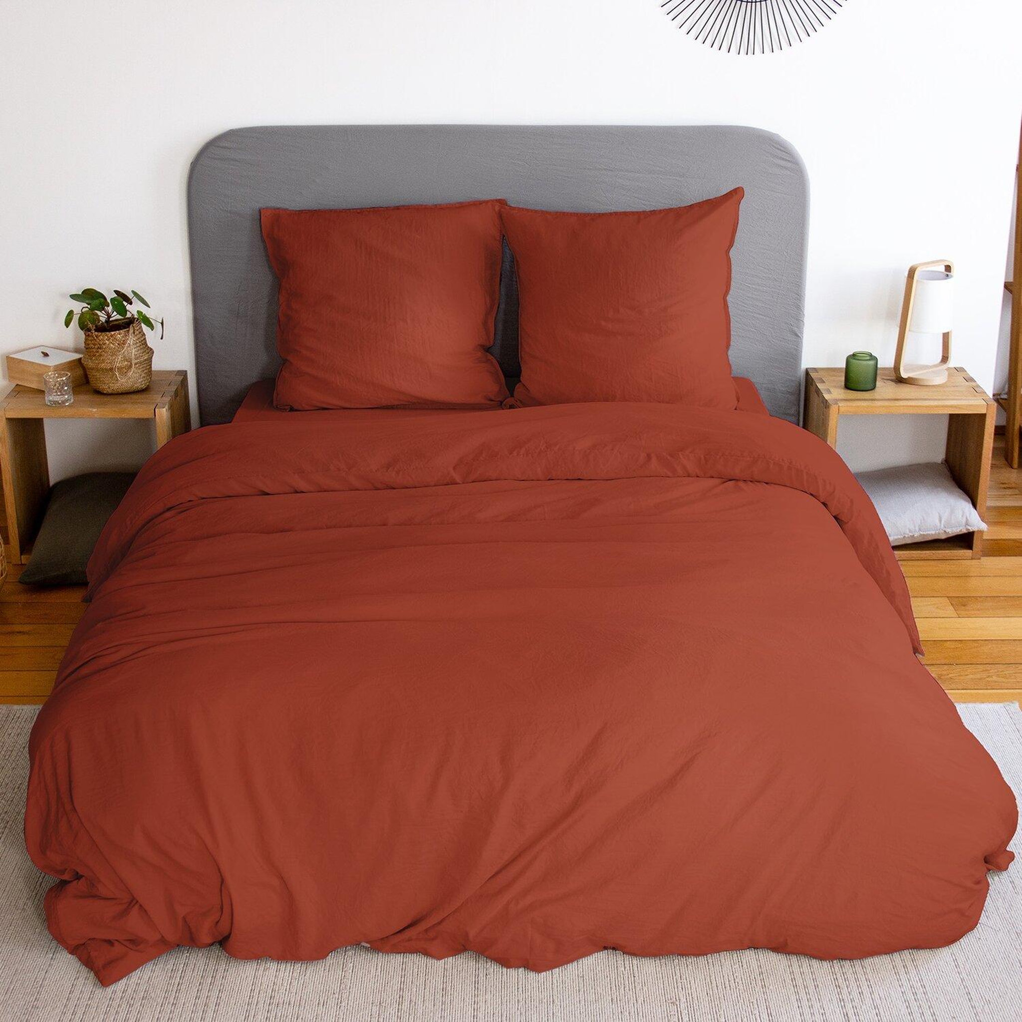 Voir la diapositive 1 : Home collection Parure microfibre lavee
