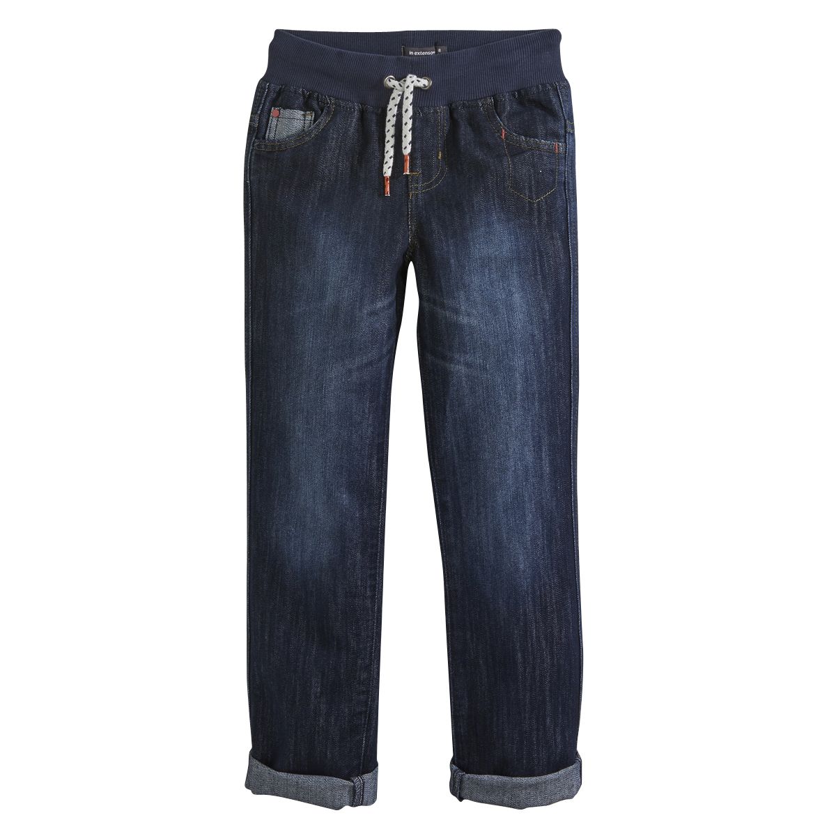 Jean Garçon IN EXTENSO Taille 158 (14 Ans) - Coupe Droite Bleue - Occasion Très Bon état
