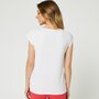 IN EXTENSO T-shirt manches courtes blanc imprimé positive femme