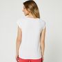 Voir la diapositive 2 : IN EXTENSO T-shirt manches courtes blanc imprimé positive femme