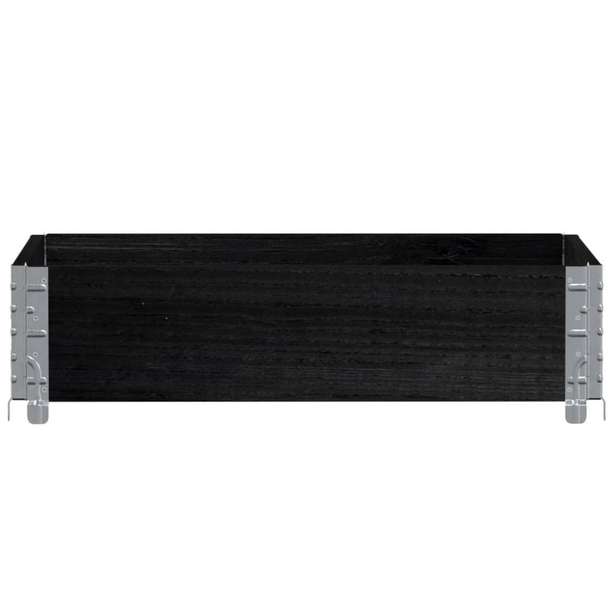 VIDAXL Jardiniere noir 80x60 cm bois massif de pin