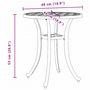 Voir la diapositive 6 : VIDAXL Table de jardin vert Ø48x53 cm aluminium coule