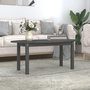 Voir la diapositive 1 : VIDAXL Table basse Gris 110x55x45 cm Bois massif de pin