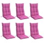 Voir la diapositive 3 : VIDAXL Coussins de chaise a dossier haut lot de 6 rose tissu oxford