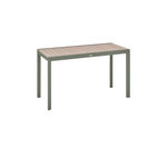 HESPERIDE Table de jardin rectangulaire alu Evasion 6 places effet bois Lin et laurier - Hespéride