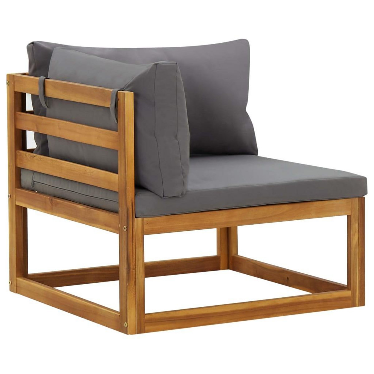 VIDAXL Canapes d'angle sectionnels 2 pcs avec coussins Gris fonce