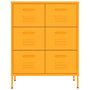 Voir la diapositive 3 : VIDAXL Armoire a tiroirs Jaune moutarde 80x35x101,5 cm Acier