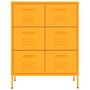 Voir la diapositive 3 : VIDAXL Armoire a tiroirs Jaune moutarde 80x35x101,5 cm Acier