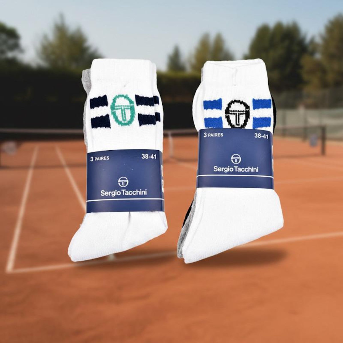 SERGIO TACCHINI Sergio Tacchini Pack de Chaussettes enfant Tennis Crew Lot de 6 Paires