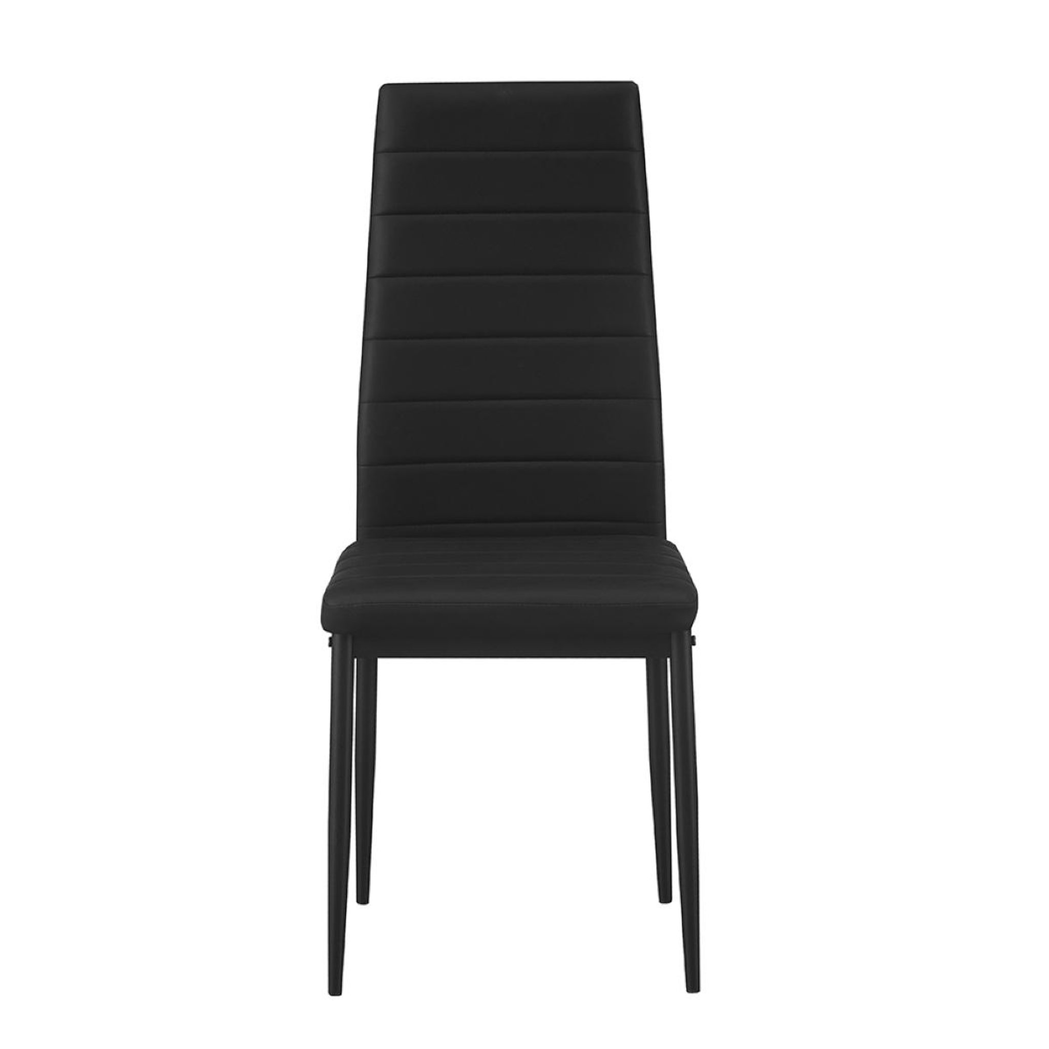 Voir la diapositive 5 : JLC KREATION Chaise moderne noire en pu oskar ( lot  de 4 )