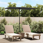 VIDAXL Parasol de jardin avec mat en aluminium 2x1,5 m Noir