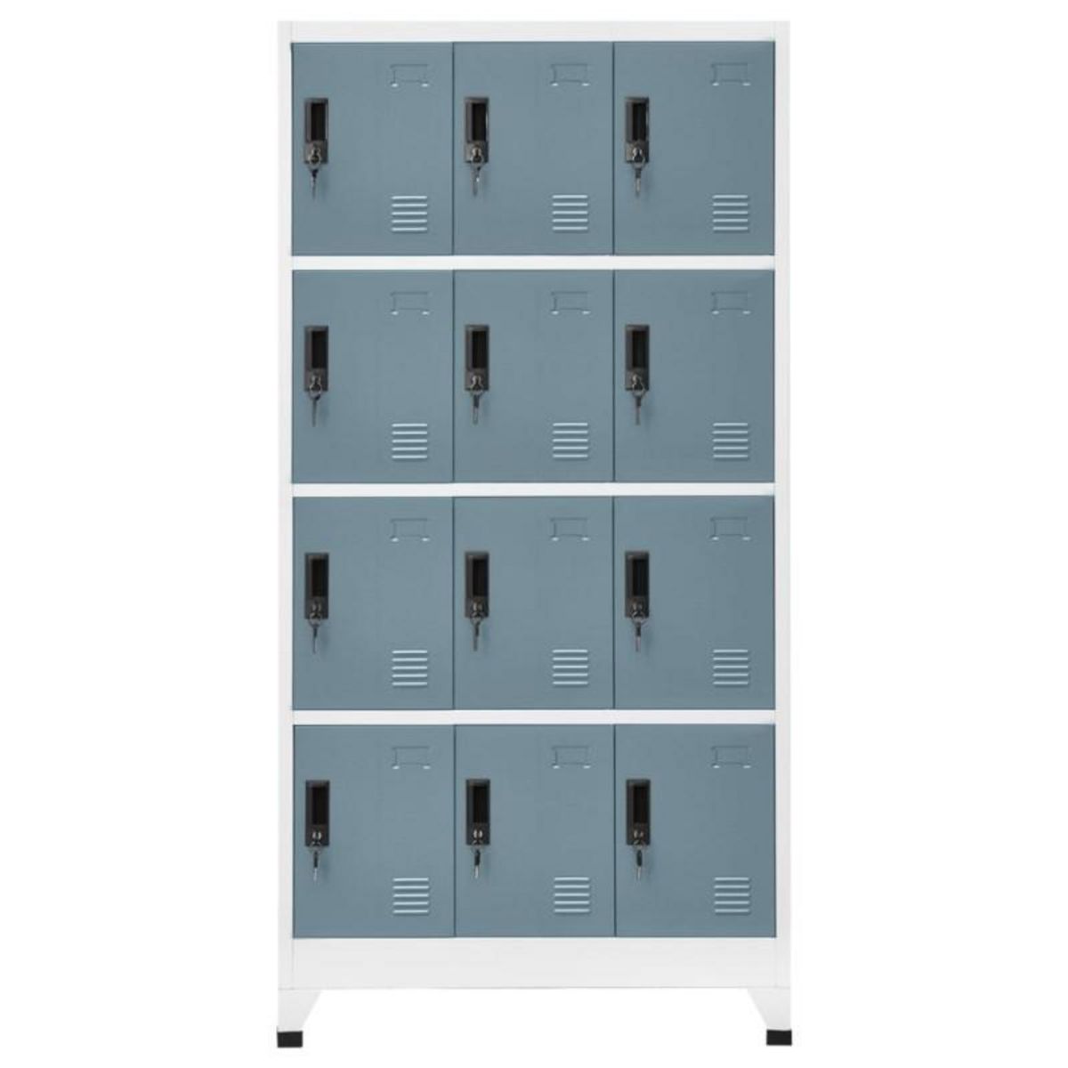 VIDAXL Armoire à casiers Gris clair et gris foncé 90x45x180 cm Acier