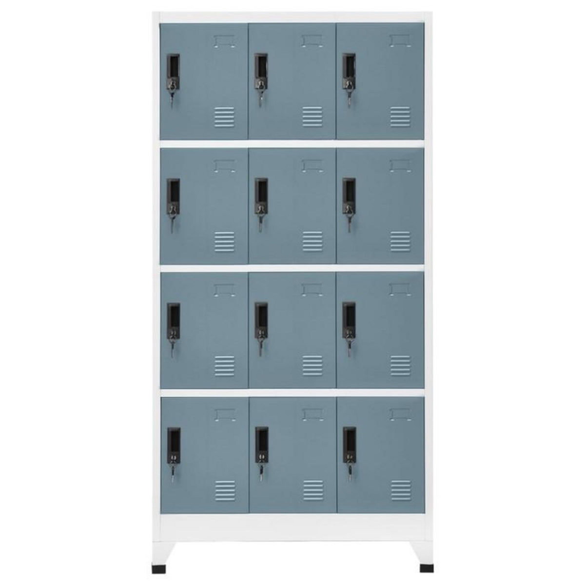 VIDAXL Armoire à casiers Gris clair et gris foncé 90x45x180 cm Acier