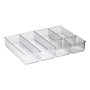 Voir la diapositive 1 : FIVE Lot de 6 Organiseurs de Tiroir  Plastor  24cm Transparent