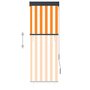 VIDAXL Store roulant d'exterieur 60x250 cm Blanc et orange