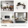 Voir la diapositive 5 : tectake Bureau Style industriel Étagère latérale avec 2 compartiments de stockage