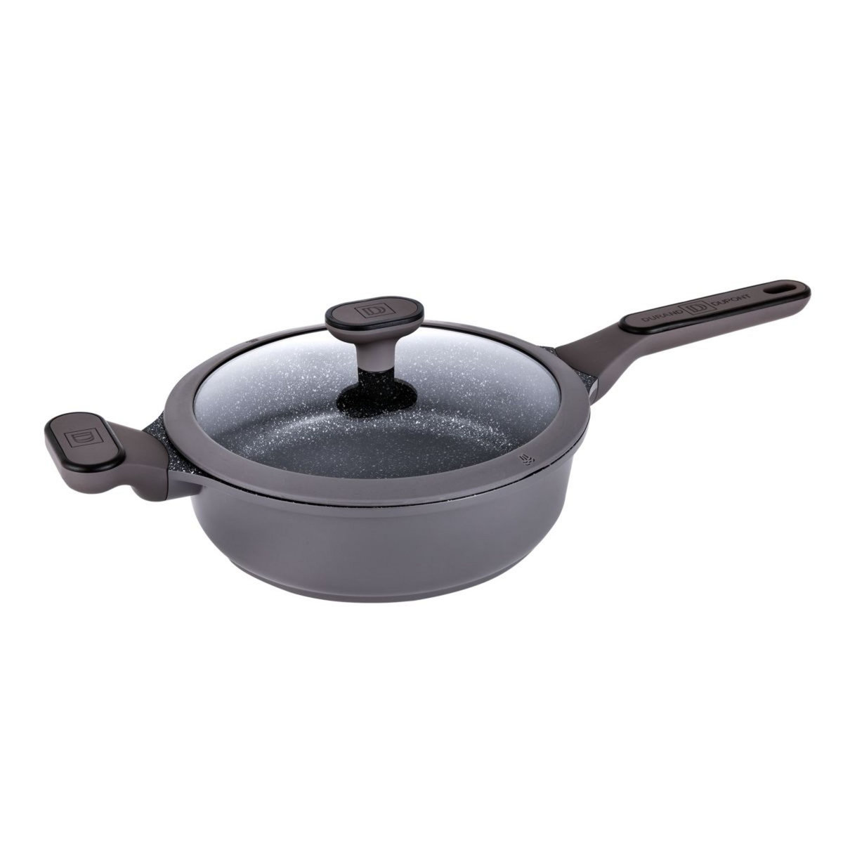 Fortus Sauteuse 28cm gris en fonte d'aluminium avec couvercle