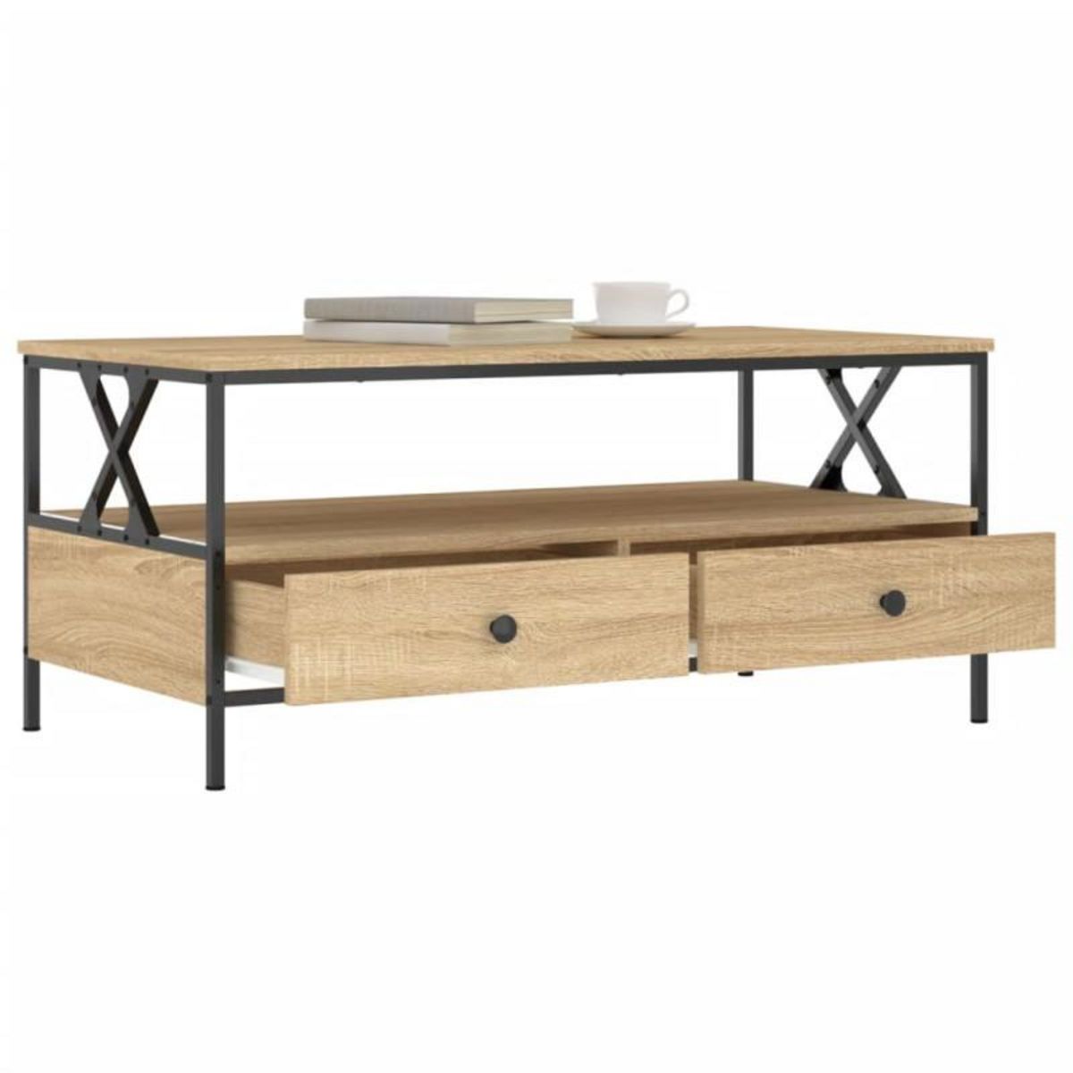 VIDAXL Table basse chêne sonoma 100x51x45 cm bois d ingénierie