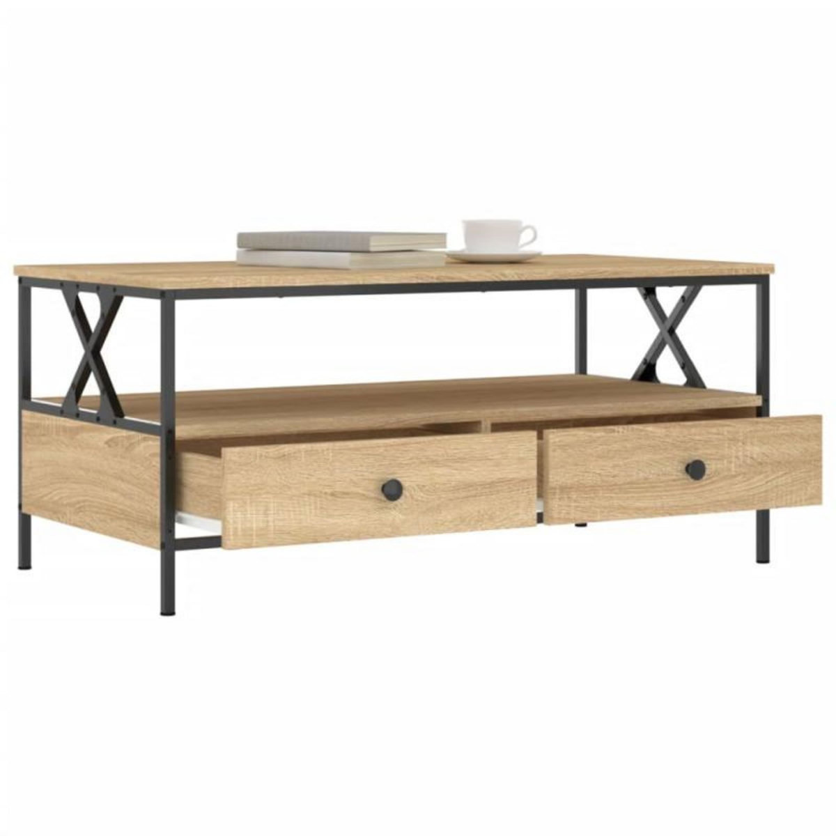 VIDAXL Table basse chêne sonoma 100x51x45 cm bois d ingénierie