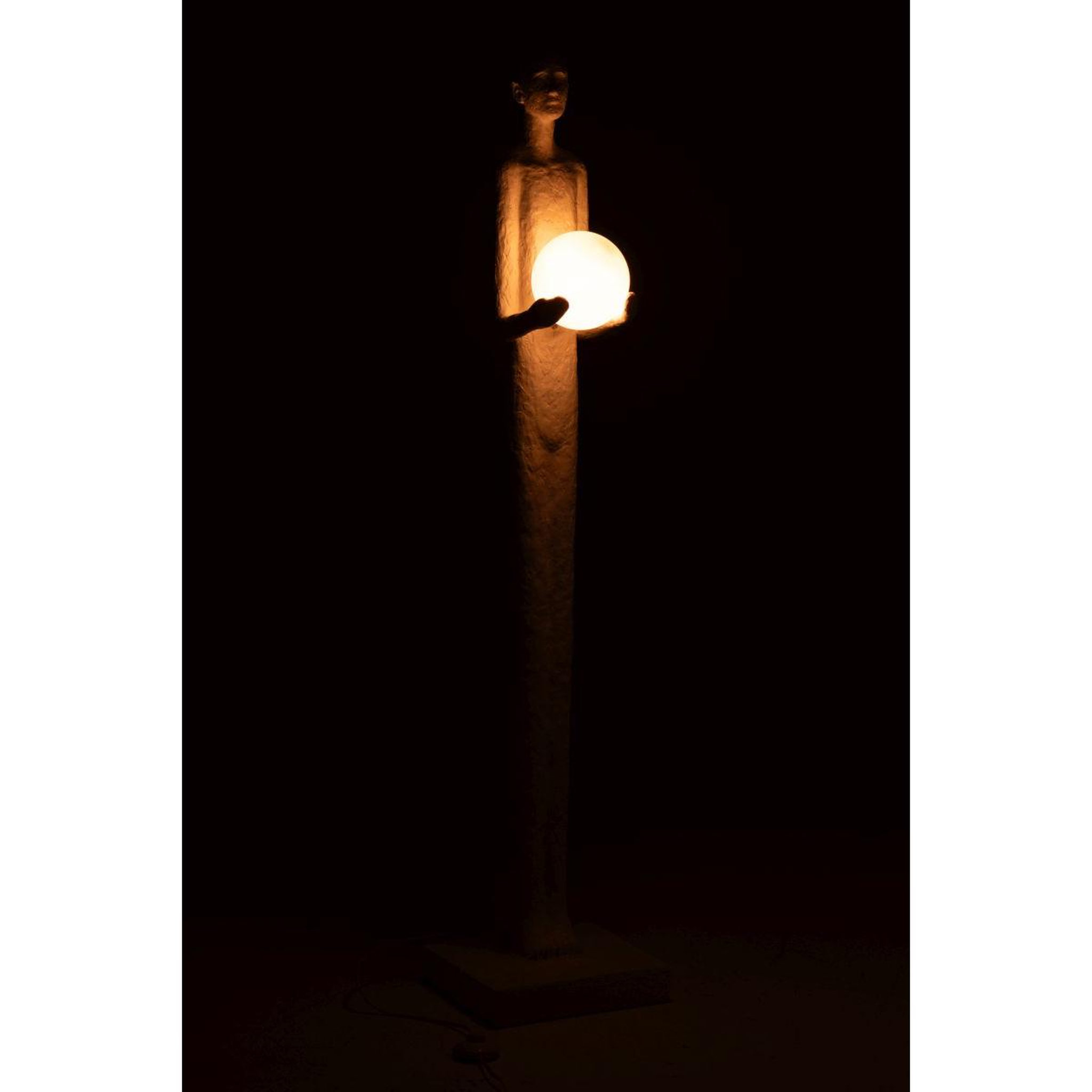 Voir la diapositive 4 : J-LINE Lampadaire uni en résine  personne  151cm blanc