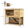 Voir la diapositive 3 : PAWHUT Clapier à lapin 2 étages 3 portes verrouillables bois pré-huilé