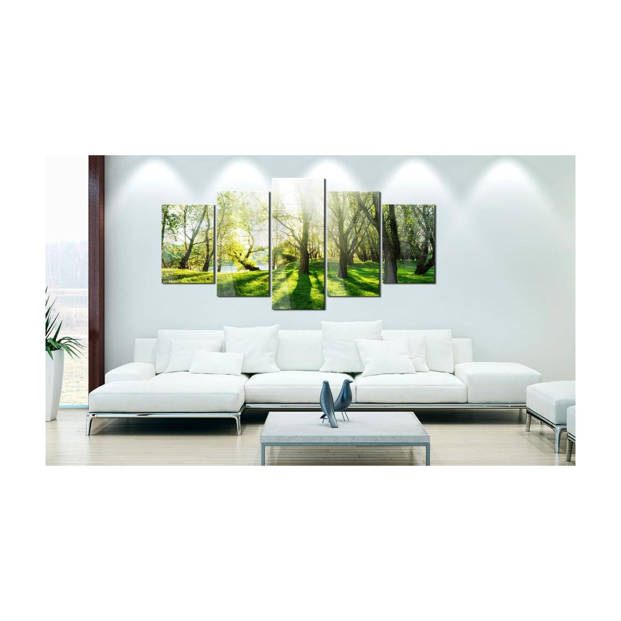 Voir la diapositive 2 : Paris Prix Tableau sur verre acrylique  green glade