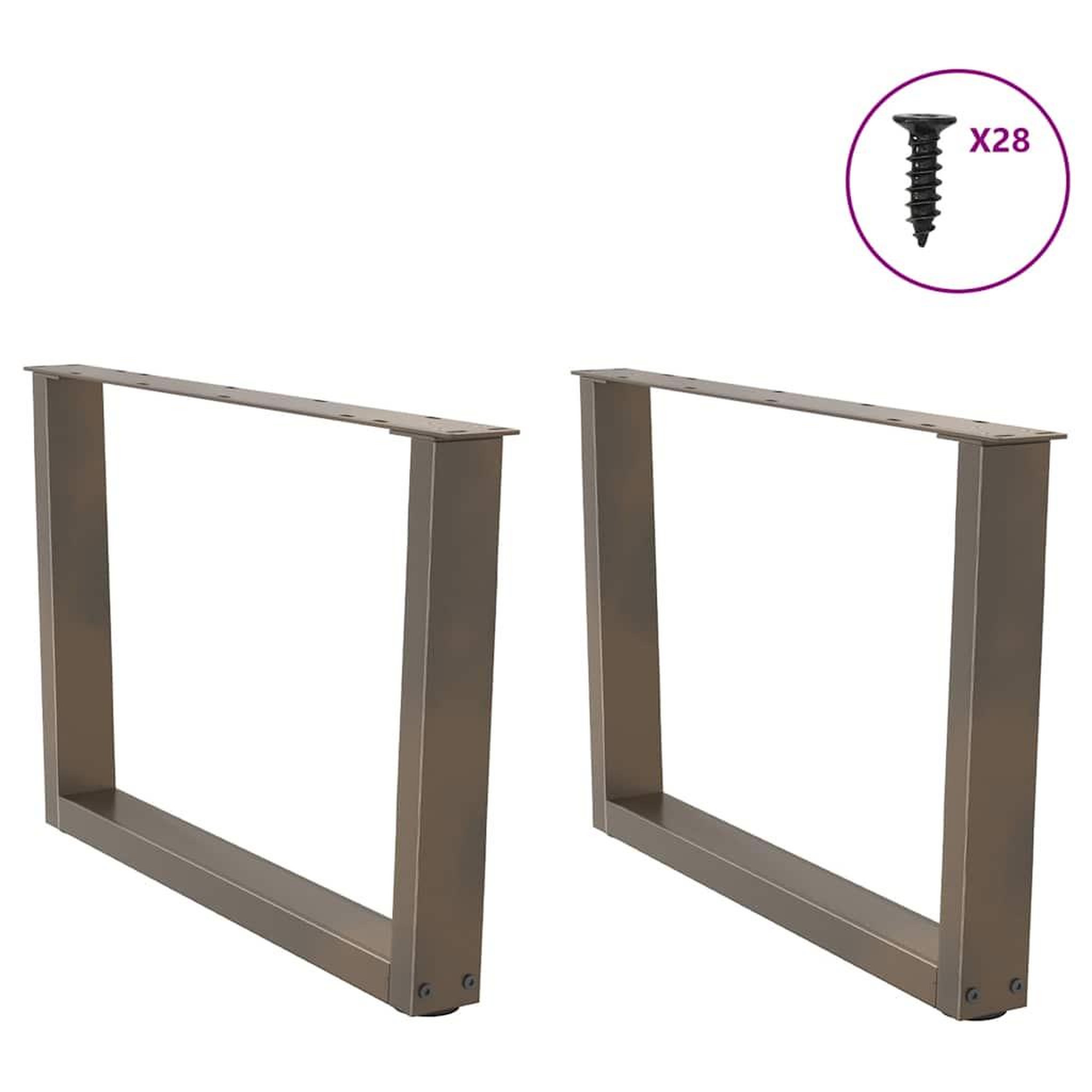 Voir la diapositive 5 : VIDAXL Pieds de table a manger en forme de V 2 pcs acier naturel acier