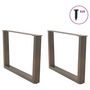 Voir la diapositive 5 : VIDAXL Pieds de table a manger en forme de V 2 pcs acier naturel acier