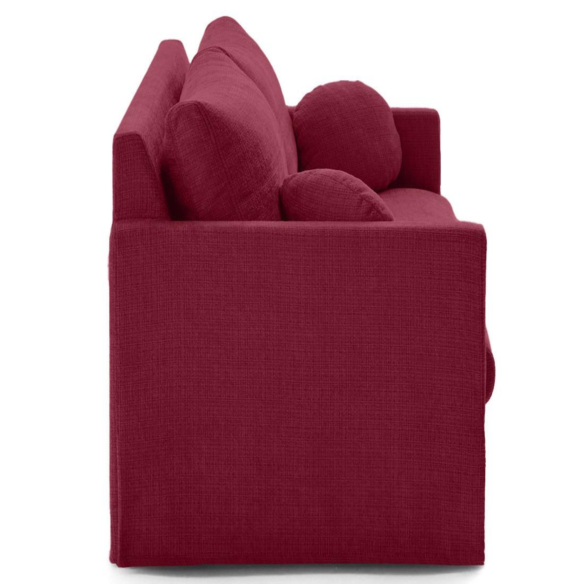 Voir la diapositive 6 : LISA DESIGN Serena - canapé droit déhoussable 3 places en velours texturé