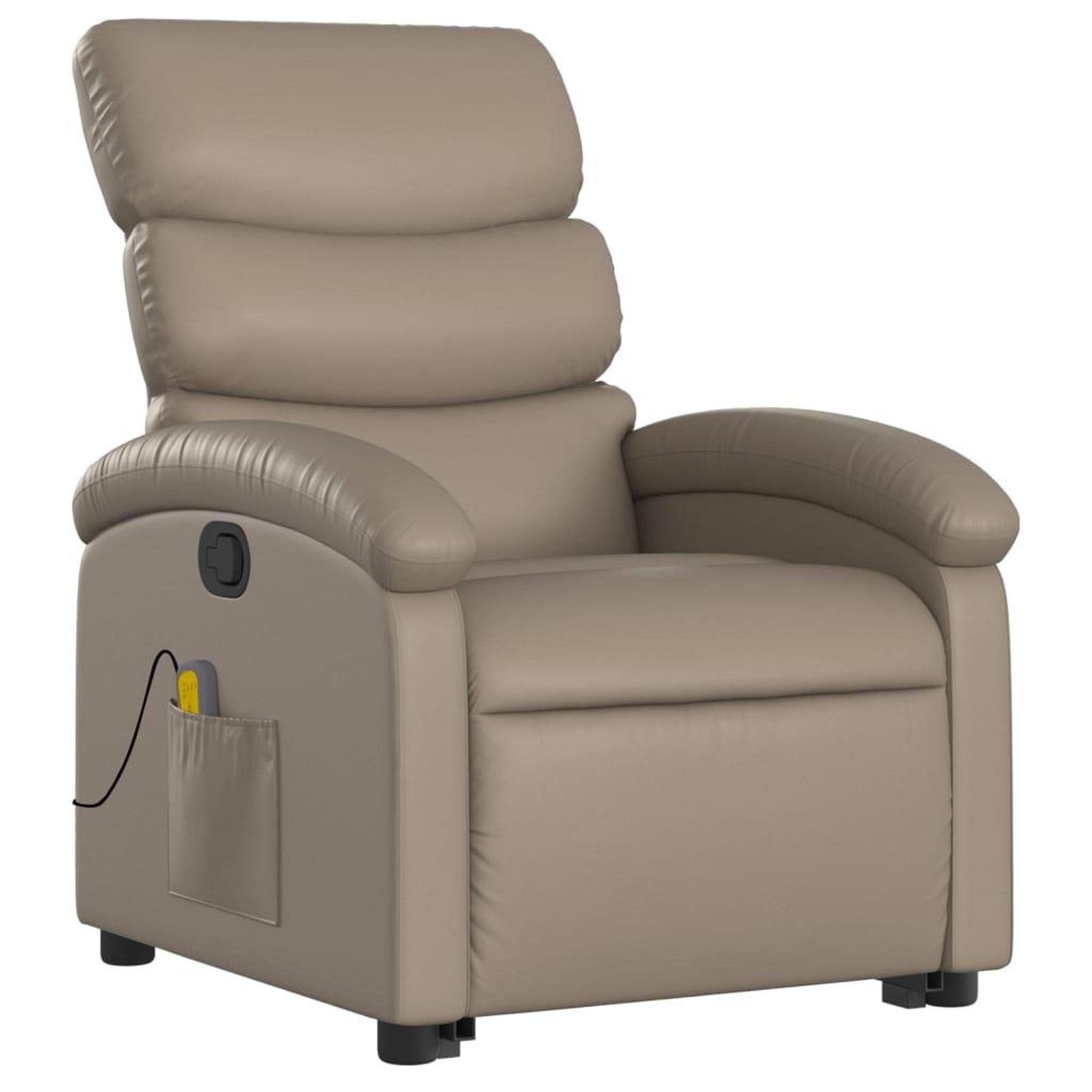 Voir la diapositive 3 : VIDAXL Fauteuil inclinable de massage Cappuccino Similicuir