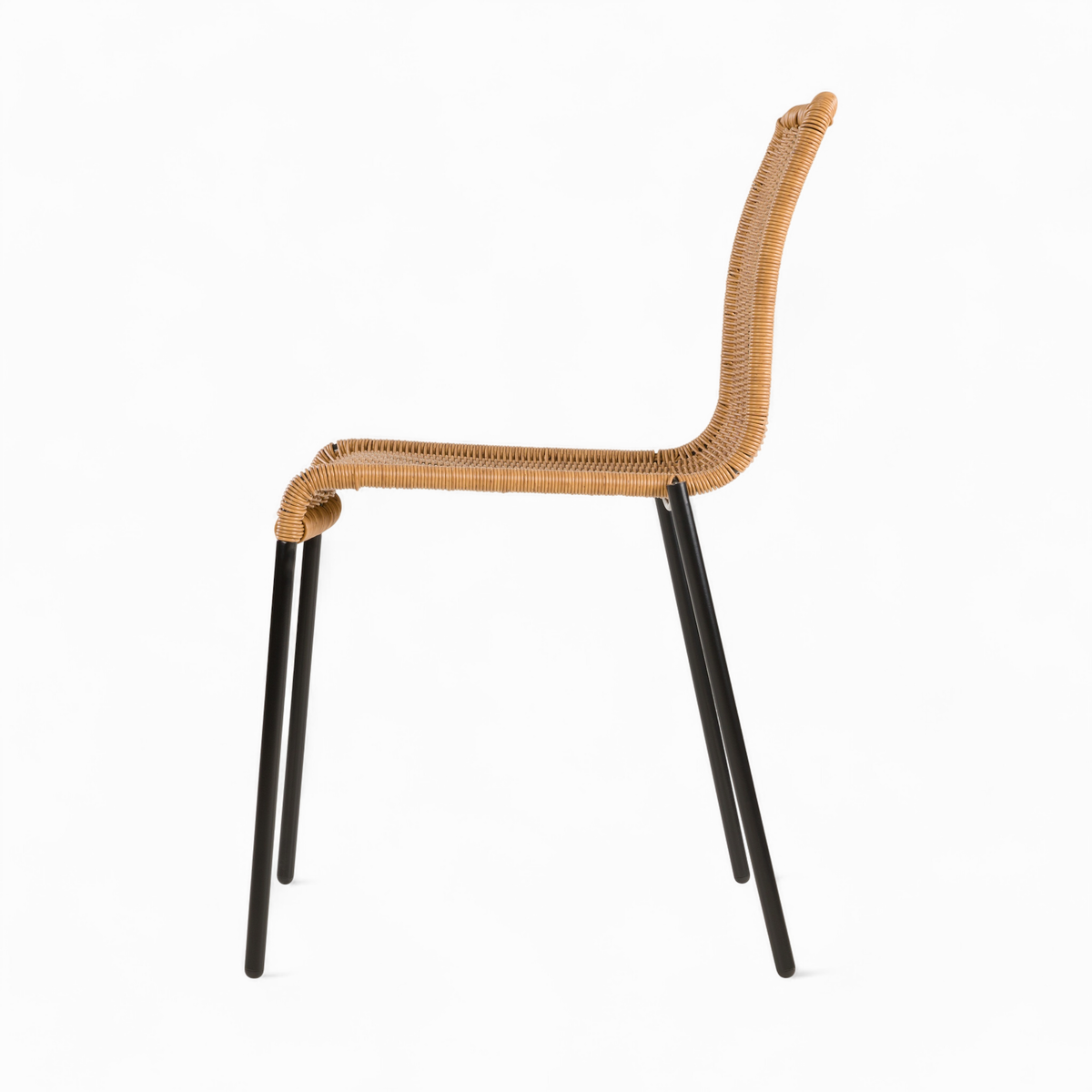 MAISON PAVANE Lot de 2 chaises intérieur/extérieur en résine tressée naturelle-Sirivara