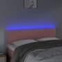 Voir la diapositive 3 : VIDAXL Tete de lit a LED Rose 144x5x78/88 cm Velours