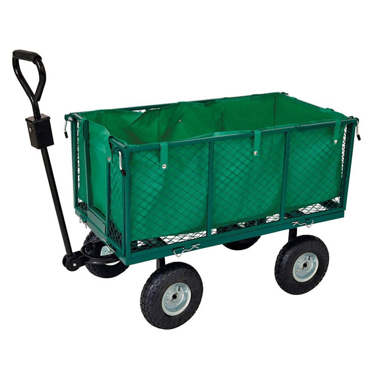 WERKAPRO Chariot remorque de jardin grillagé WERKA PRO