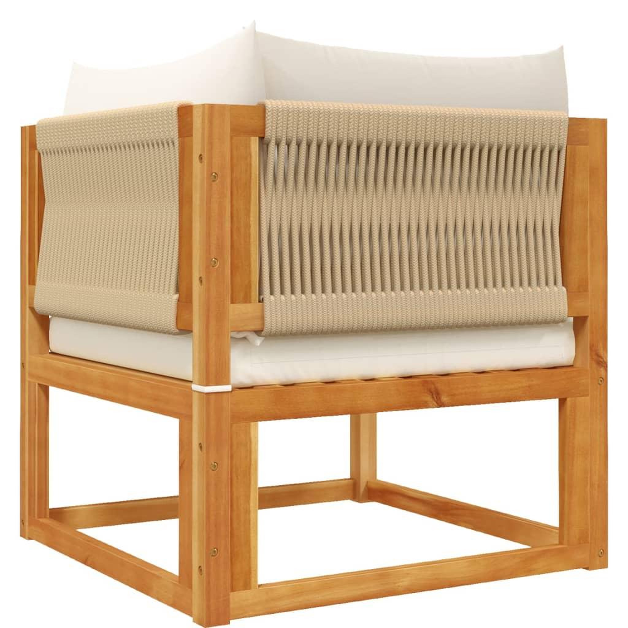 Voir la diapositive 5 : VIDAXL Canapes d'angle de jardin et coussins 2pcs bois massif d'acacia