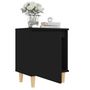 Voir la diapositive 4 : VIDAXL Table de chevet avec pieds en bois massif Noir 40x30x50 cm