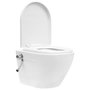 Voir la diapositive 2 : VIDAXL Toilette murale sans rebord et reservoir cache Ceramique Blanc