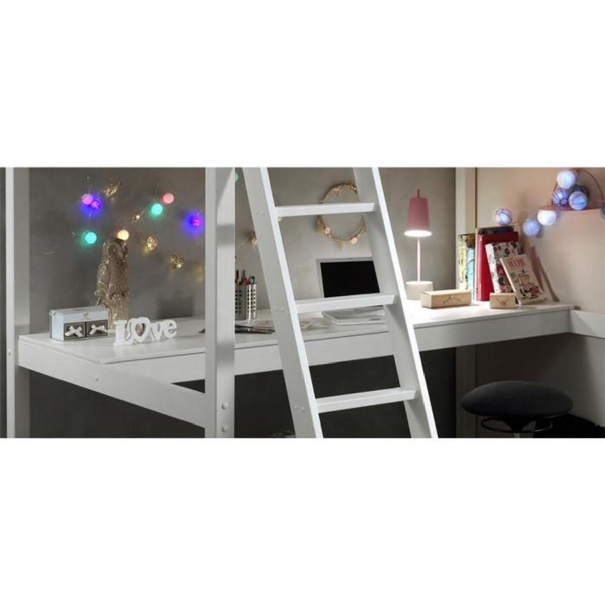 Paris Prix Plan de Travail pour Lit Mezzanine  Pino  69x205cm Blanc