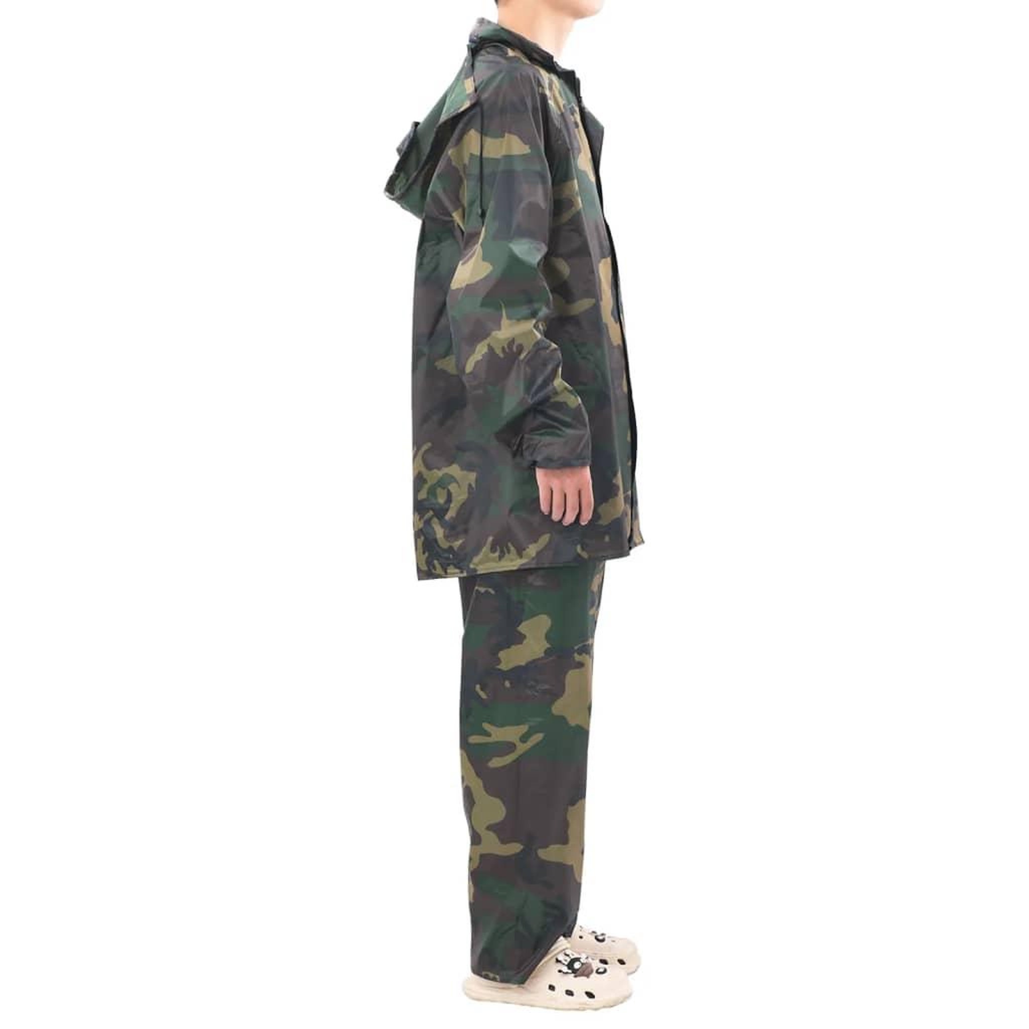 Voir la diapositive 5 : VIDAXL Combinaison de pluie avec capuche 2 pcs Hommes Camouflage XL