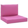 Voir la diapositive 2 : VIDAXL Coussins de palette lot de 2 rose tissu Oxford
