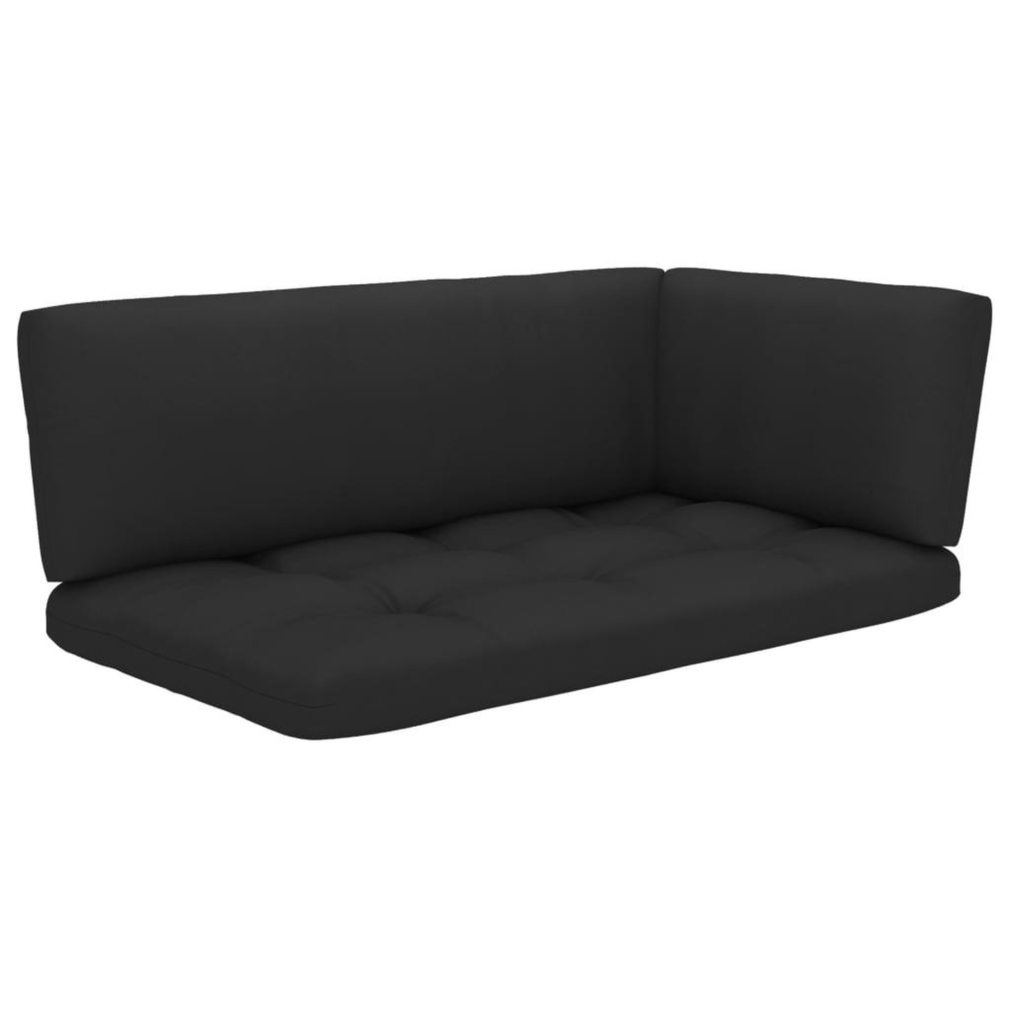 Voir la diapositive 3 : VIDAXL Canape palette 2 places avec coussins pin impregne de gris