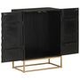 Voir la diapositive 4 : VIDAXL Buffet Noir 55x34x75 cm Bois massif de manguier et fer