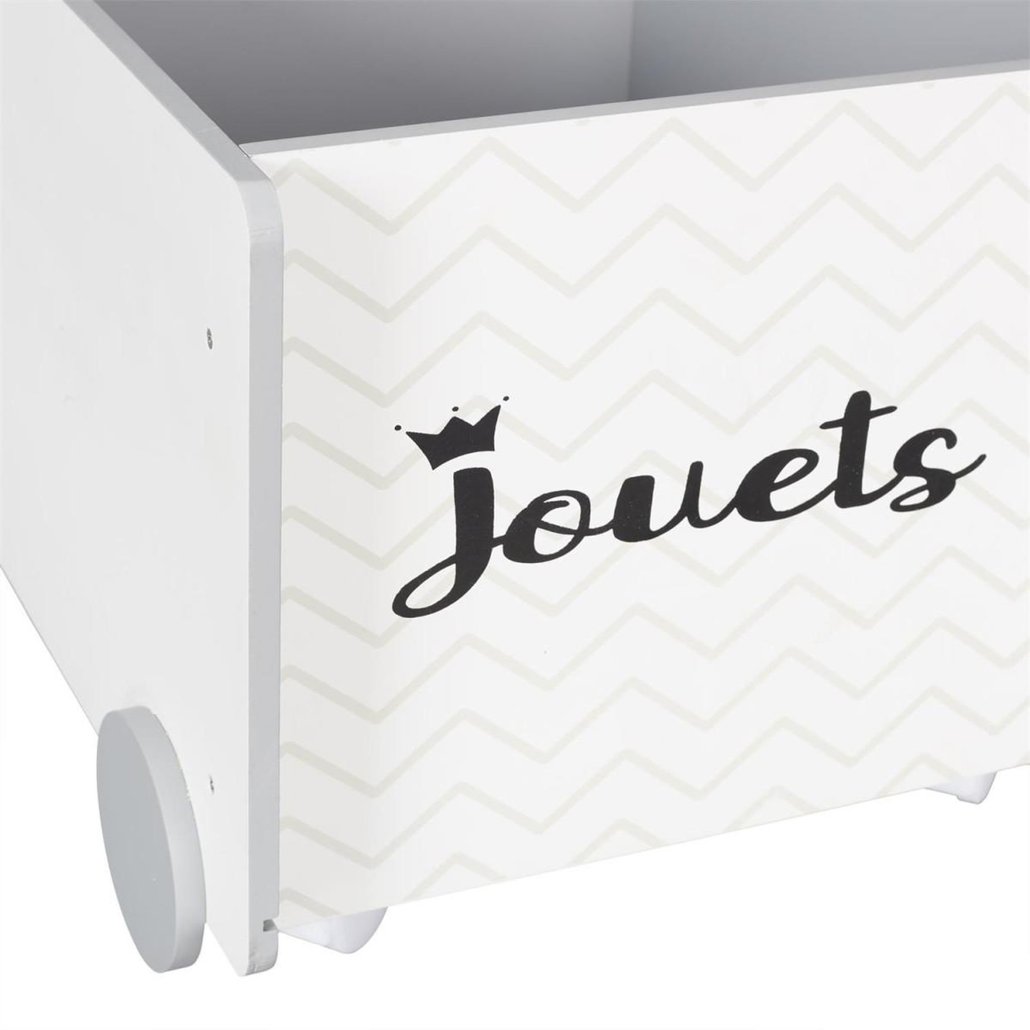 Voir la diapositive 5 : HOME DECO KIDS Chariot de rangement enfant  jouets  47cm blanc