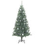 Voir la diapositive 4 : VIDAXL Sapin de Noël artificiel 300 LED&boules&neige floquée 240 cm