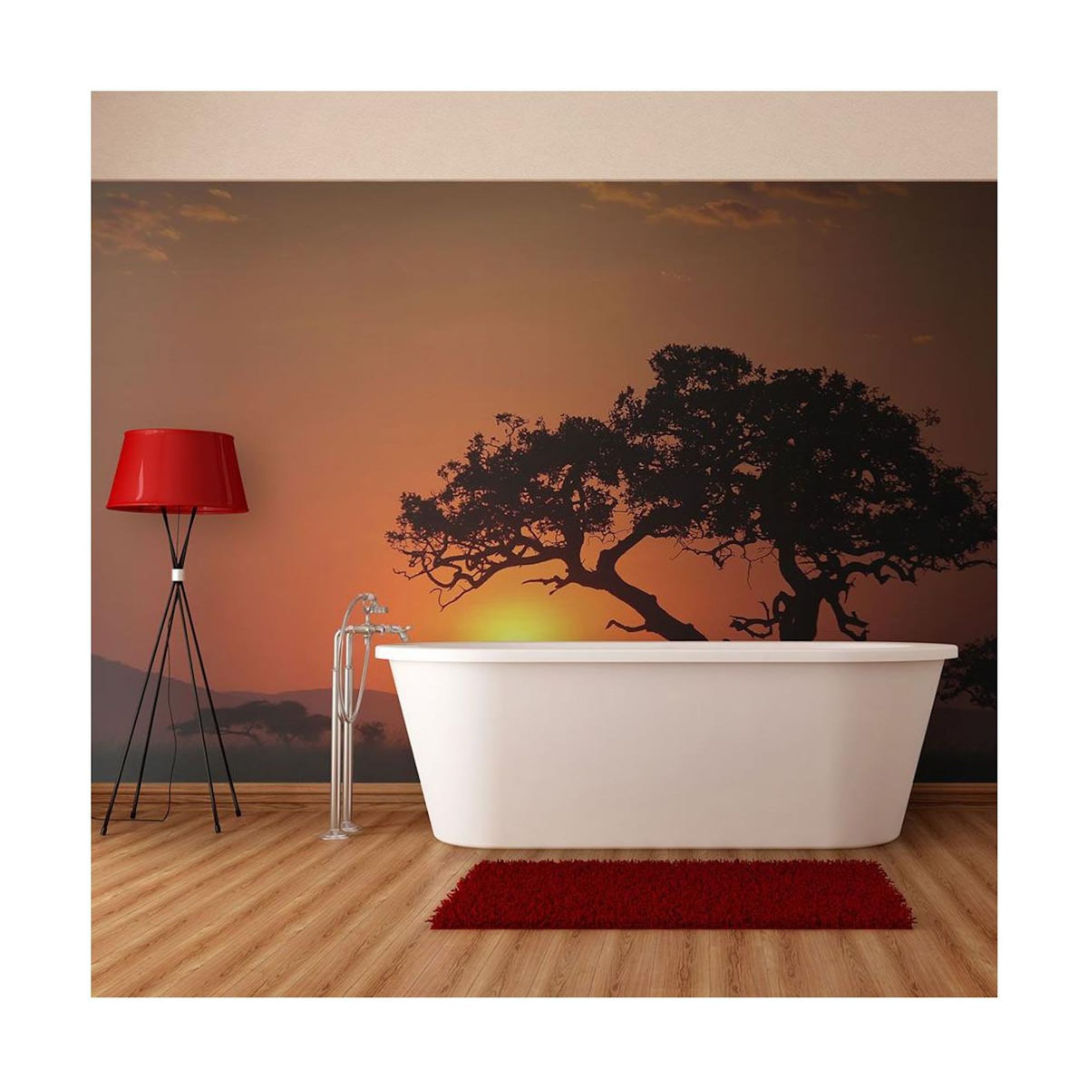 Paris Prix Papier Peint  Afrique : Coucher de Soleil