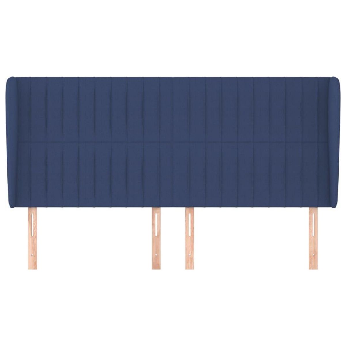 VIDAXL Tete de lit avec oreilles Bleu 203x23x118/128 cm Tissu