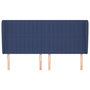 Voir la diapositive 3 : VIDAXL Tete de lit avec oreilles Bleu 203x23x118/128 cm Tissu